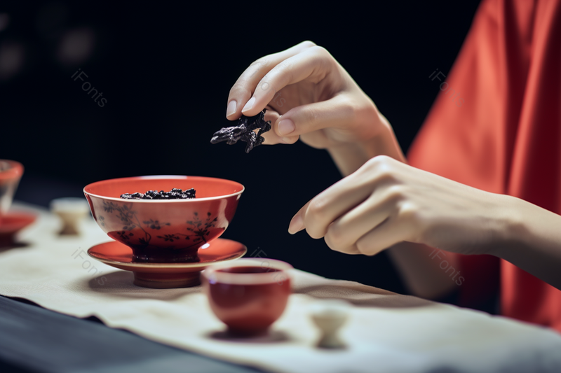 古风禅意女茶艺师倒茶叶,高清,摄影图,摄影图片,图片大全,摄影图免费下载